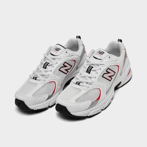 New Balance Herren 530 Sneaker, Weiß/Blast Red, 42 EU – Ansicht 2