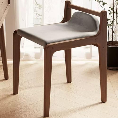 Silla blanca con madera de respaldo bajo ergonómico y asiento ancho