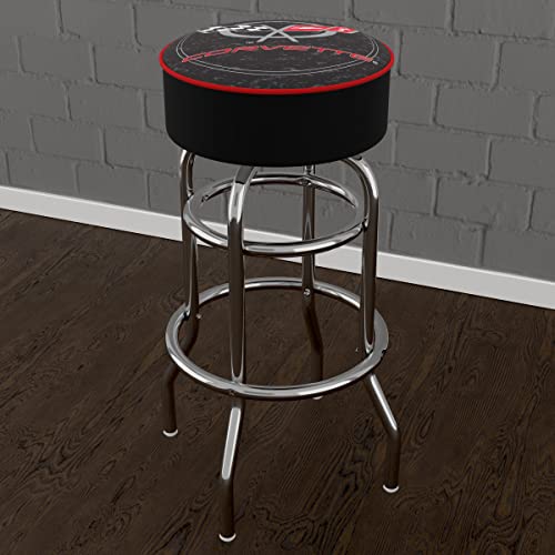 Trademark Gameroom Bar Stool - Corvette C5 Black Stool With Foam Padded Seat - Swivel Chair For Game Room, Garage, Or Home Bar #TOP1