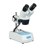 OMAX 20X-40X Dual LED 3D Stereo Microscope with Multi-Power (Batteries and AC Adapter) and All Metal Frame + Premium Quality Optics