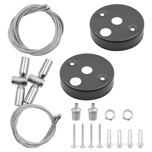 Set of 5 ZONADAH 1-to-2 Suspension Wire Kit for LED Pendant Lights and Panel Light Fixtures with Steel Wire Ropes - Image 2