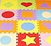 BalanceFrom 36-Pack 12x12 Inches EVA Interlocking Foam Play Tile Mat, Multicolored – 0.4-Inch Thick Non-Slip Puzzle Flooring for 36 Square Feet in Playroom, Nursery, or Playpen at Home