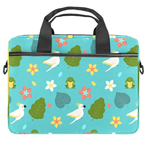Sac ordinateur portable 13 à 14 pouces motifs feuilles tropicales