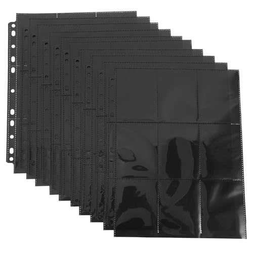 NUOLUX 180�|�P�b�g�J�[�h�A���o���X���[�u 10���Z�b�g ���ʎ��[�Ή� PVC���J�[�h�o�C���_�[�y�[�W �V�[�g�v���e�N�^�[