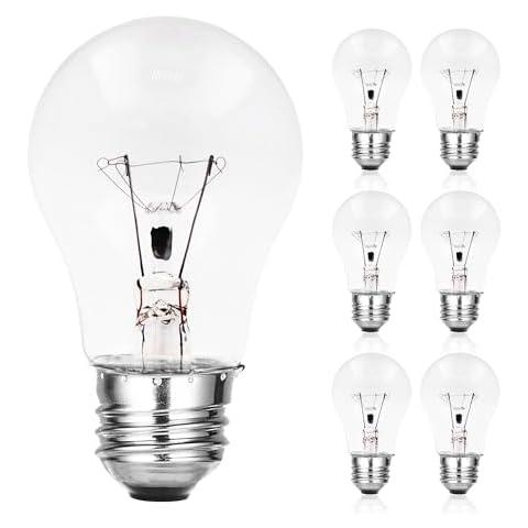 Mandala Crafts Clear E26 A15 Incandescent 40w Appliance Light Bulbs Refrigerator Light Bulbs, Oven Light Bulbs, Microwave Light Bulbs, Stove Lightbulbs Cover