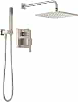 Delta Faucet Modern Raincan Brushed Nickel Shower System