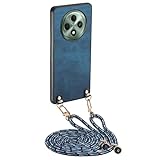 GoodcAcy kompatibel mit Oppo F27 5G Hülle mit Band, mit Schnur zum Umhängen Kordel Necklace Hülle Schutzhülle,Necklace Handyhülle Case mit Strap Schnur Abnehmbar -Blau