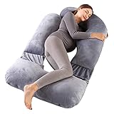 🌺 Almohada de embarazo perfecta - ya sea que esté en su primer, segundo o tercer trimestre, nuestra cómoda almohada de maternidad la rodeará a usted y a su bebé con un suave acolchado y apoyo. Relájese en pura comodidad. ¡Es un regalo maravilloso para las madres embarazadas!