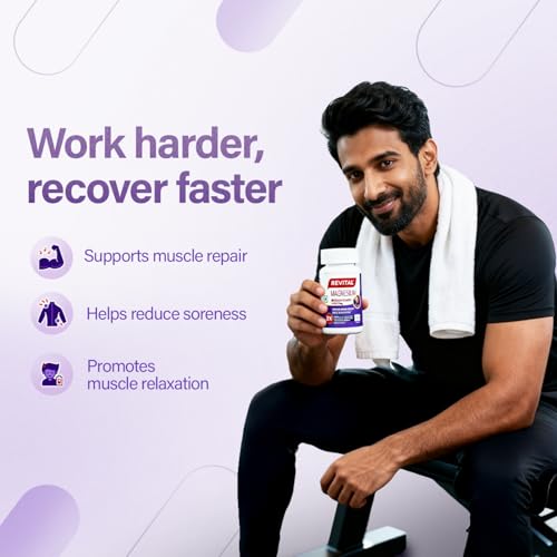 Image of Revital Magnesium Bisglycinate | Chelated |100% RDA | 440mg Elemental Magnesium| 13% Higher Absorption| Scientifically crafted for both men & women | 2.5X Higher Bioavailability | Muscle Recovery & Stress Relief | Restful Sleep Support | 60 Tablets