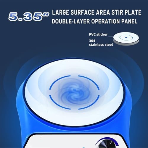 Digital Magnetic Stirrer 3000ml/5000ml Mini Mixer with Vortex Function & Dual Stir Bars, LCD Display for Lab Liquid Mixing, DXY-MS-3L