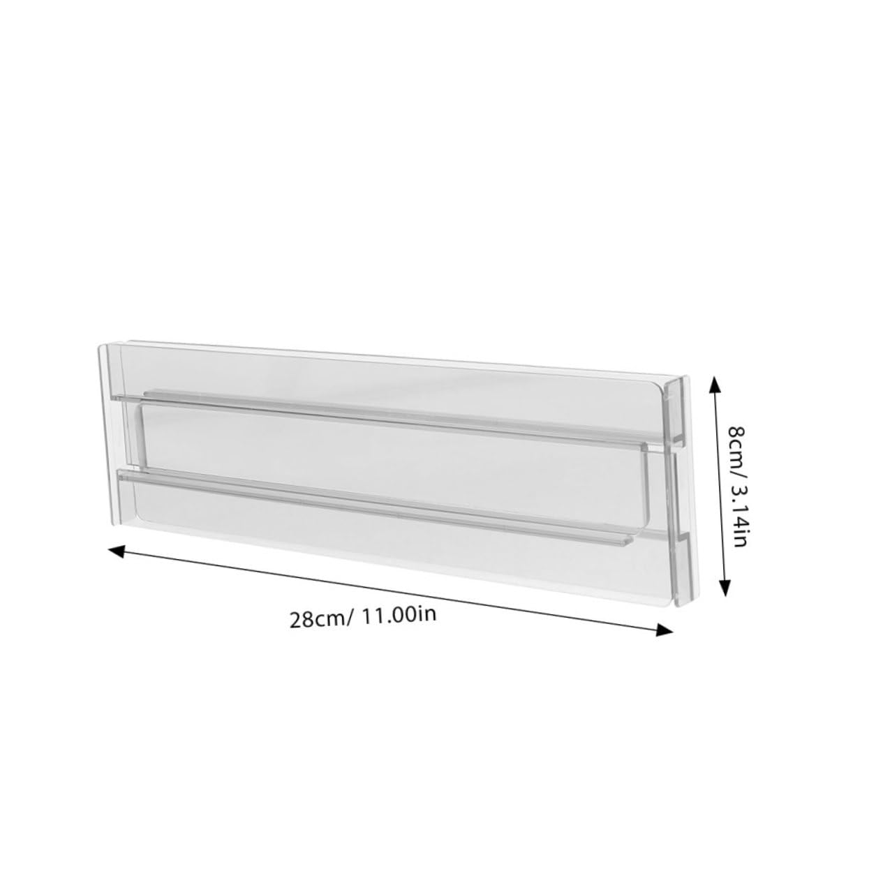 Divisori per Cassetti Regolabili 8 Pezzi Ps Trasparente 27, 5-52 Cm | Biancheria e Abiti, Installazione Rapida, Design Estensibile, Ordinamento Pratico in Armadio e Camera