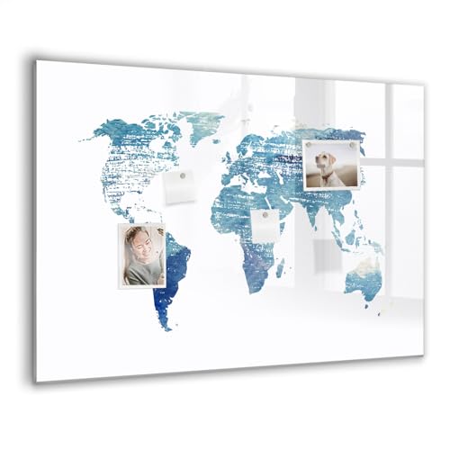 Tableau en verre effaçable pour affichage notes et photos