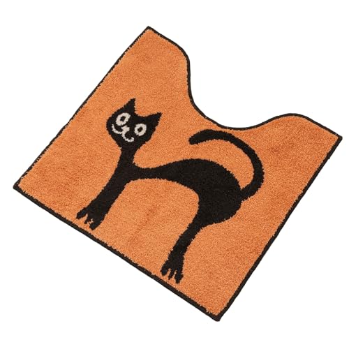 JOCOMOMOLA ミャウミャウ トイレマット 約58×60cm オレンジ ホコモモラ センコー 猫 おしゃれ 62367