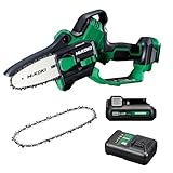 【セット買い】HiKOKI(ハイコーキ) 10.8V充電式ミニチェンソー CS1210DD(BS) + ソーチェン SC11-34