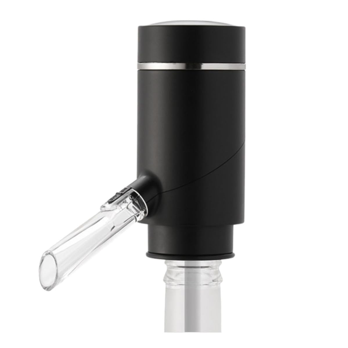 USHOBE Aérateur de Vin Électrique, Verseur Noir Une Touche, Abs