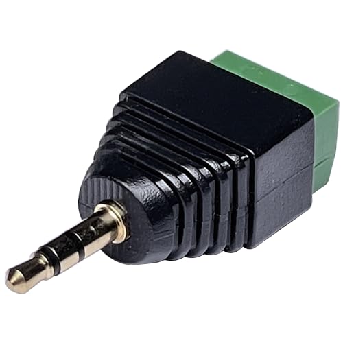 Adaptador Jack 3.5mm macho a terminal de tornillo, 4 unidades miniatura 7
