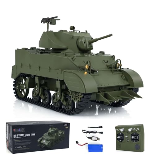 Heng Long US in Stock Toucan RC Hobby 1/16 Scale RTR Tank US Stuart M5A1 British VI Light Tank High
