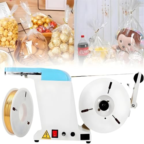 Elektrische Bindemaschine, halbmanuelles Beutelverschlussgerät zum Bündeln von 0,1-1,2 mm Durchmesser, automatische Spiralwicklung mit 200 mm Spannkreis