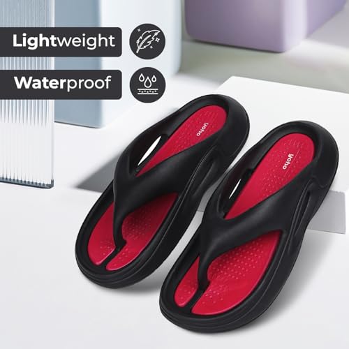 Image of YOHO Sponge Flip Flops for Men | Orthopedic Slippers & Mild Acupressure | Waterproof Monsoon Footwear | Dual Tone EVA Footbed