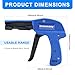 Cable Tie Gun,Knoweasy Fastening Cable Tie Tool,Die-Cast Steel Flush Cut Zip Tie Tool with Steel Handle for Nylon Cable,7 Inches Length Zip Tie Gun