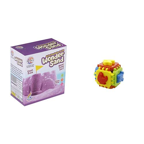 RATNA'S Wonder Sand 500 Grams for Play. Smooth Sand for Kids (Green 500 Grams) Educational Nursery Cube for Kids.