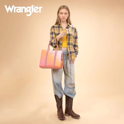Image of Montana West x Wrangler Tote Bags Purses for Women Work Top-Handle Handbags with Strap