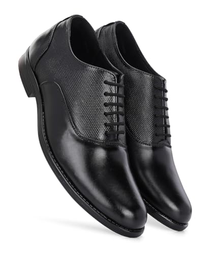 Image of MACTREE Men's Genuine Leather Derby Lace Up Formal Shoes