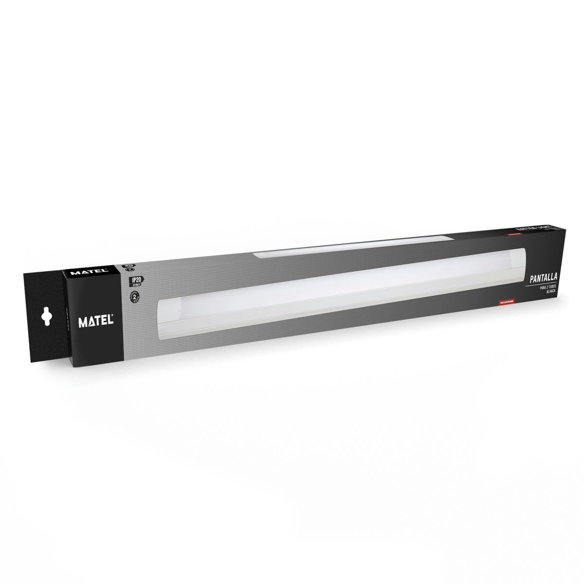 PANTALLA BLANCA IP20 P/2TUB.LED 25w.150c