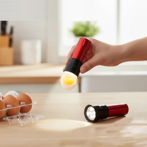 Egg Candler Candling Light Egg Development Tester Flashlight for Chicken Duck and Goose Eggs,2PCS(Red)