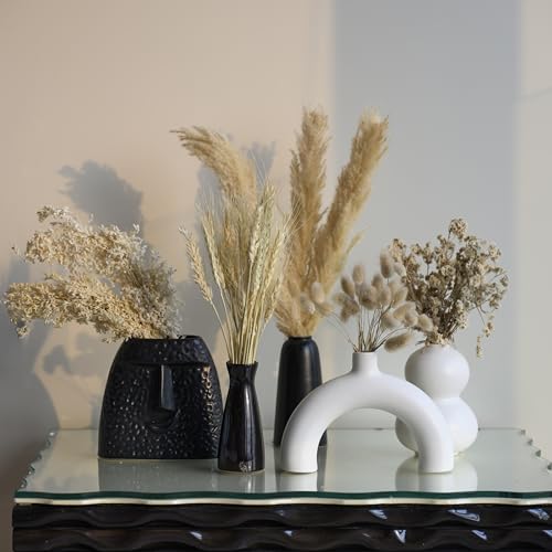 Image of Dried Flower Set for Home Decor | Pampas Grass, Pinecones, Bunny Tails & Natural Botanicals | Elegant Vase Decoration for Living Room & Table