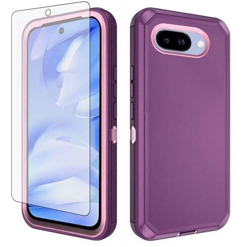 Coque Google Pixel 9A noire avec verre trempé inclus Asuwish antichoc