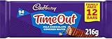 Cadbury Timeout Milk Chocolate Covered Wafer, Crispy Wafer Covered in Smooth Milk Chocolate, Multipack of 12 x 18 g Bars