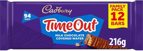 Cadbury Timeout Milk Chocolate Wafer Bars 18 g (Pack of 12)