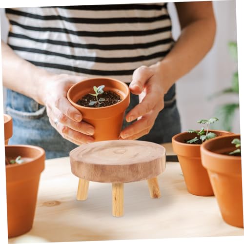 Support de pot de fleur en bois rustique avec pieds pour plantes d'intérieur