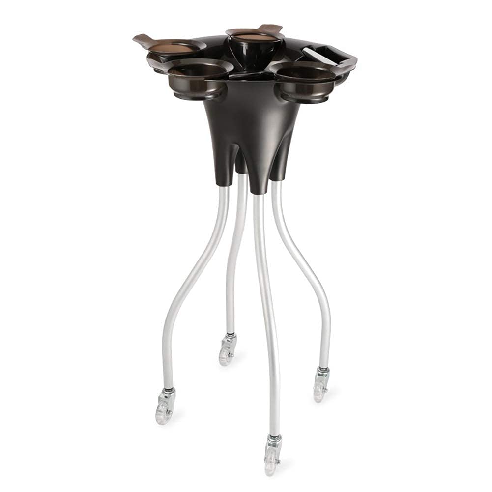 Carrito de Almacenamiento Multifuncional, Carrito de Servicio doméstico, Carrito de peluquería con Ruedas de 4 Ruedas con Recipiente para Tinte/Bandeja de Servicio para s
