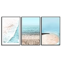 3 Piece Framed Canvas Wall Art Colorful Ocean Canvas Prints Home Artwork Decoration for Living Room,Bedroom - 16