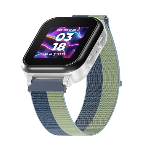 Gabb Watch 純正スポーツバンド (モスグリーン) - 面ファスナーで通気性があるスマートウォッチ交換用ストラップ 通気性 洗濯可能 すべての時計にフィット、快適で耐久性に調節可能, One Size, ナイロン, 宝石なしの商品画像（Amazon）