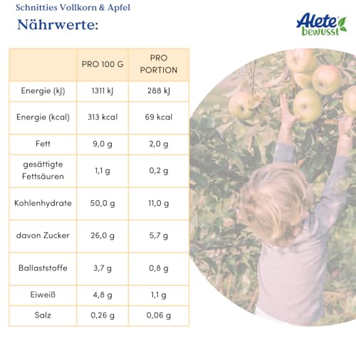 Alete Bio Schnitties Vollkorn Und Apfel 6 x 22 g