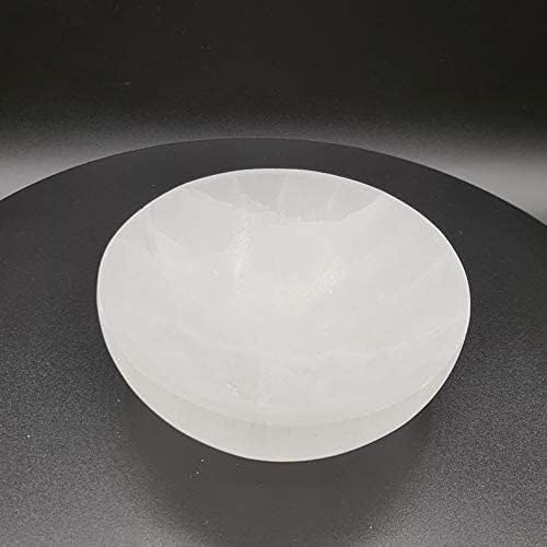 Selenite Round Bowl 10 cm Crystal Bowl, Perfect for Home Decoration, Selenite Crystal Bowl