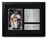 HWC Trading Ronald Acuna Jr Framed Gifts Printed Signed Autograph Picture for Baseball Memorabilia Fans - US Letter Size