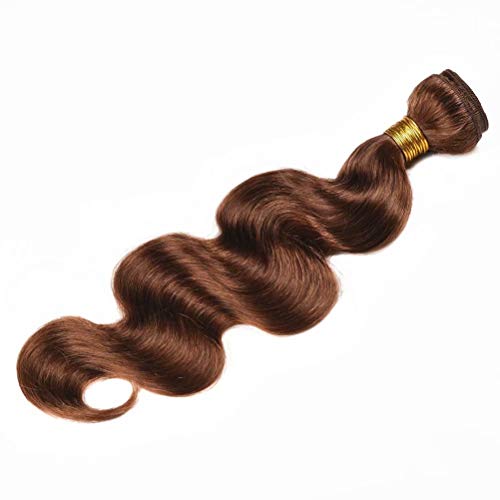 Feel Me Peruvian Hair Weave Bundles Color 4 Light Brown 1 Piece 22Inch 100% Unprocessed Virgin Peruvian Body Wave Bundles Human Hair Extension #TOP1