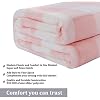 PiccoCasa Plaid Flannel Fleece Throw Blanket, Buffalo Checkered Soft Blankets and Throws, Plush Lightweight Decors Blanket for Couch Sofa Traveling, 50 x 60, Pink and White Tartan