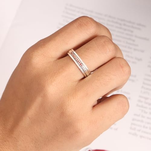 Bague de méditation en argent 925 et grenat pour retrouver la paix - 2