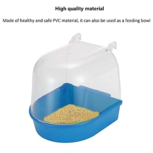 Tfwadmx Bird Cage Bath Parrot Bath Box Accessory Supplies Hanging Bathing Tub for Small Birds Canary Budgies Cockatiel Lovebirds