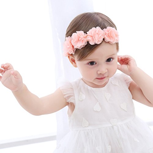 Baby Headbands Princess Peach Flower Crown Baby Girls Bow Cute Hair Accessories #TOP6