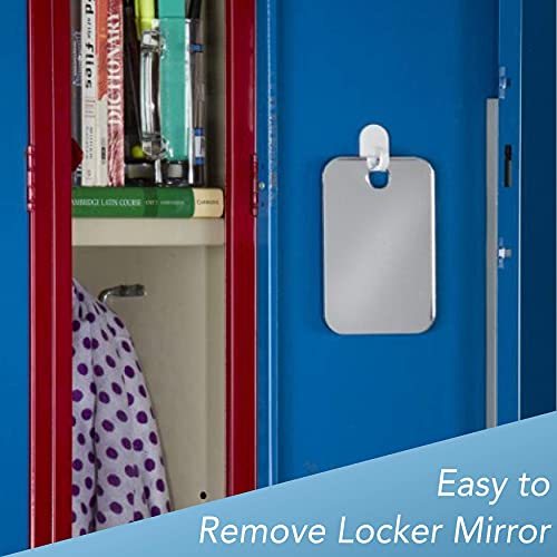The Shave Well Company Locker Mirror For School, Office, Work With Adhesive Hanging Hook | Unbreakable, Shatterproof, 6 X 4 Inches #TOP6