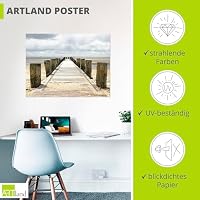 ARTLAND Wanddeko Poster & Kunstdrucke Wandposter 80x60 cm Landschaften Strand T9NK – Ansicht 3