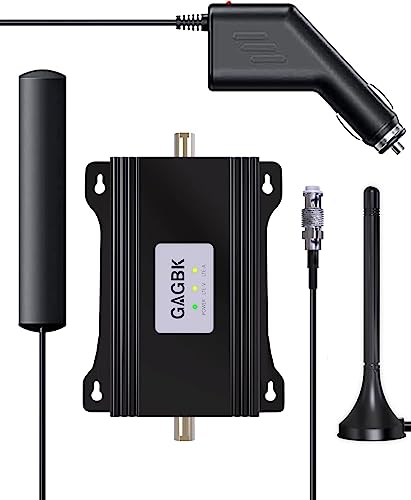 Car Cell Phone Booster, Car Cell Booster on Band 12/13/17 RV Signal Booster for 5G 4G LTE 3G for All U.S.Carriers AT&T Verizon, RV Cell Booster Car Cellphone Booster for Car Vehicle RV Truck