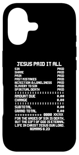Jesus Paid-It All Christianity �L���X�g�� ���� ���[�}�l�ւ̎莆 6 23 �X�}�z�P�[�X iPhone 17 �p