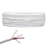 Matassa Cavo 100 Metri Bobina per Allarme Antifurto Schermato 2x0,22 in Rame PVC